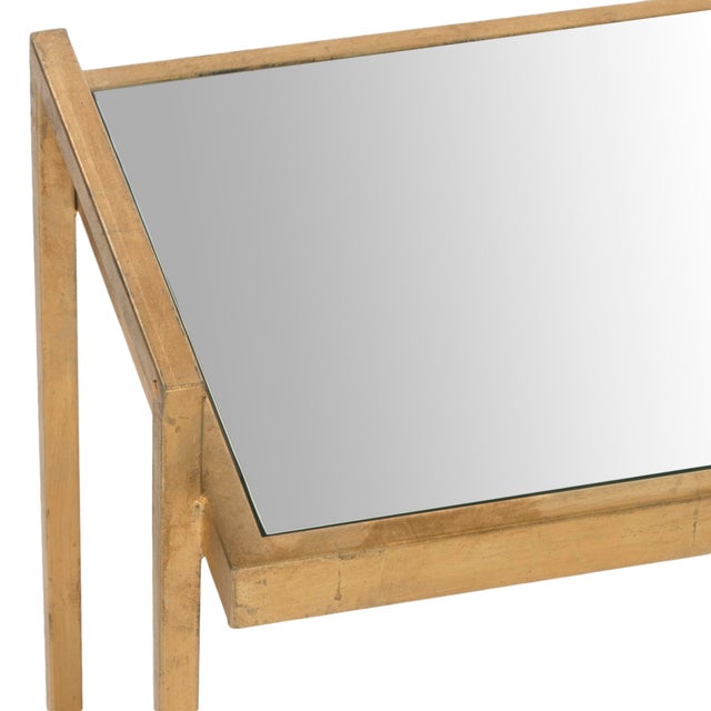 Mitchell Mirror Top Accent Table, Gold Chairish