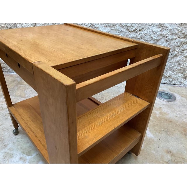 Pine Bar Cart by Jordi Vilanova, Spain, 1960s For Sale - Image 11 of 14
