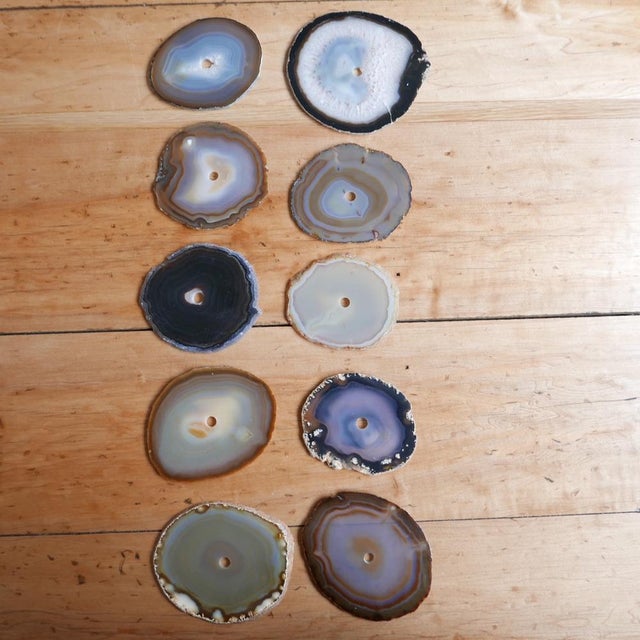 Mid-Century French Stone Coasters, Set of 10 For Sale - Image 4 of 6