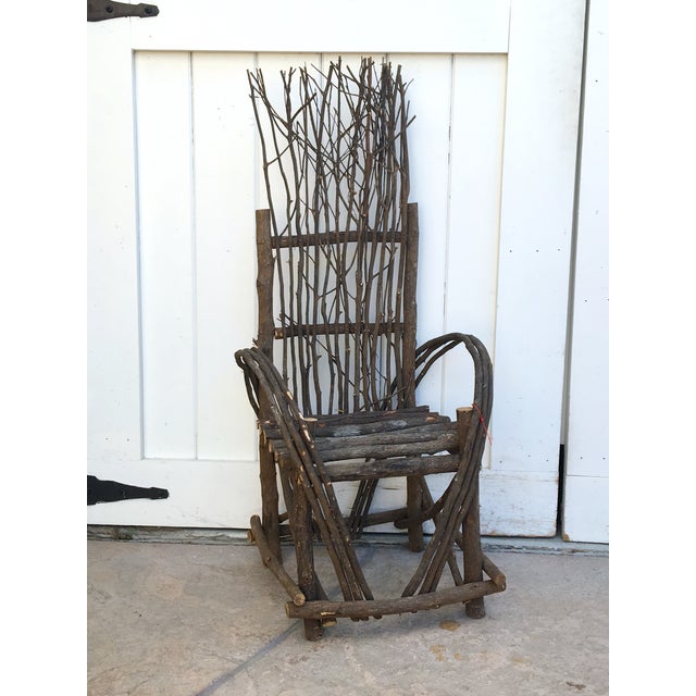 Adirondack Bent Twig Willow Chair Chairish