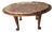 Vintage Stickley Round Cherry Queen Anne Style Coffee Table With Polished Granite Top For Sale