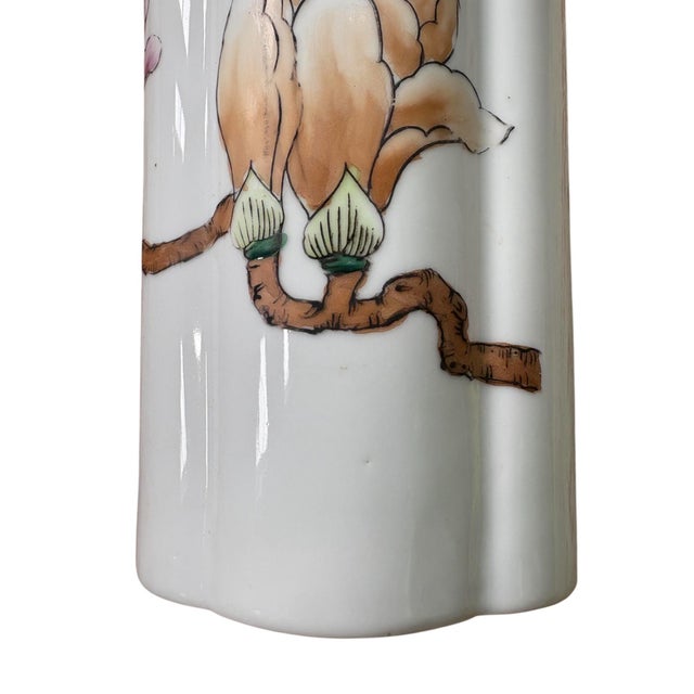 Mid 20th Century Nora Fenton Hand Painted Chinese Porcelain Vase For Sale - Image 10 of 11