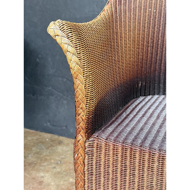 English Wicker Garden or Lounge Chair by Lloyd Loom For Sale - Image 10 of 14