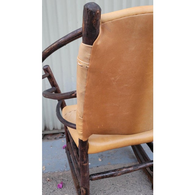 Old Hickory Barrel Back Rocking Chair For Sale In Los Angeles - Image 6 of 11