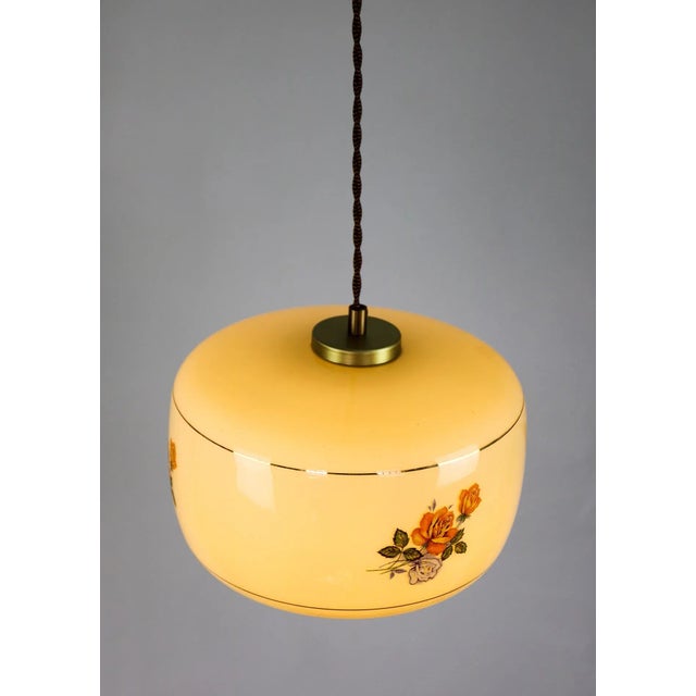 Beige Vintage Pendant Lamp, 1970s For Sale - Image 8 of 16