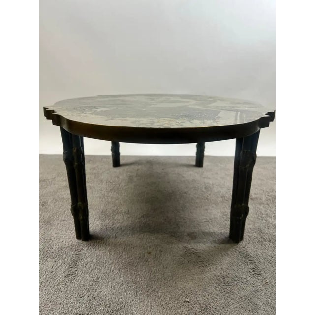 1960s Rare Philip & Kelvin LaVerne "Chan Boucher'" Signed Bronze & Pewter Coffee Table For Sale - Image 5 of 18