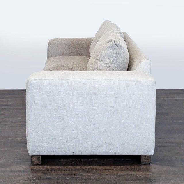 Modern Kreiss Como Modern Loveseat With Wide Arms For Sale - Image 3 of 9