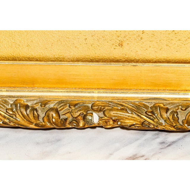 Lovely Large Gold Gilt Frame Antique Victorian Maritime Watercolor Painting Fishing Sailboat Ocean Wall Home Decor Nautical Art For Sale - Image 14 of 18