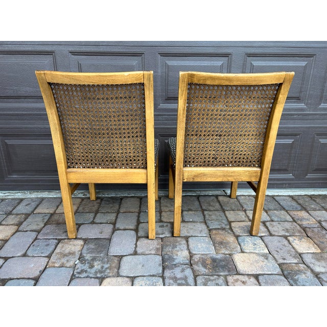 Set of 6 Mid 20th Century Lane Furniture Brutalist Mid Century Modern Cane Back Dining Chairs For Sale - Image 9 of 12