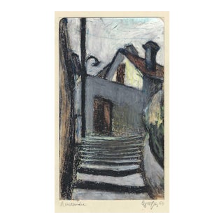 1969 Gyarfas Gabor Szentendre Hungary Painting For Sale