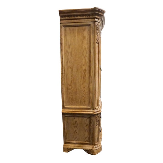 American Drew Maple Old World Mediterranean 53" Media Cabinet Armoire 121-270 / 121-271 For Sale - Image 14 of 16