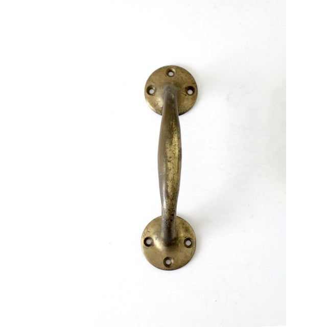 Mid 20th Century Vintage Brass Door Handle For Sale - Image 5 of 8