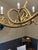 Vintage Italian Lamp Custom San Francisco Designed, Italian Fabricated Gold Leaf Chandelier For Sale - Image 4 of 5