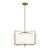 Chapman & Myers By Visual Comfort Studio Perno 4-Light Medium Hanging Shade Pendant in Burnished Brass For Sale