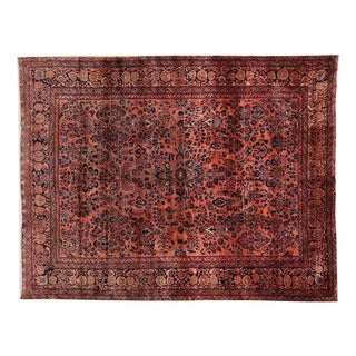 Middle Eastern Sarough Red Rug For Sale