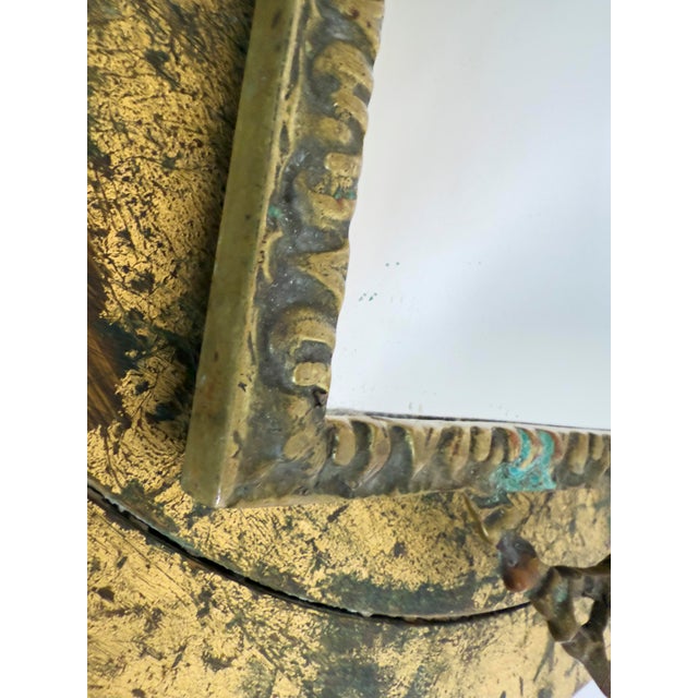 Vintage 1950s Baroque Mirrored Vanity Brass Tray (Denmark) For Sale In New York - Image 6 of 15