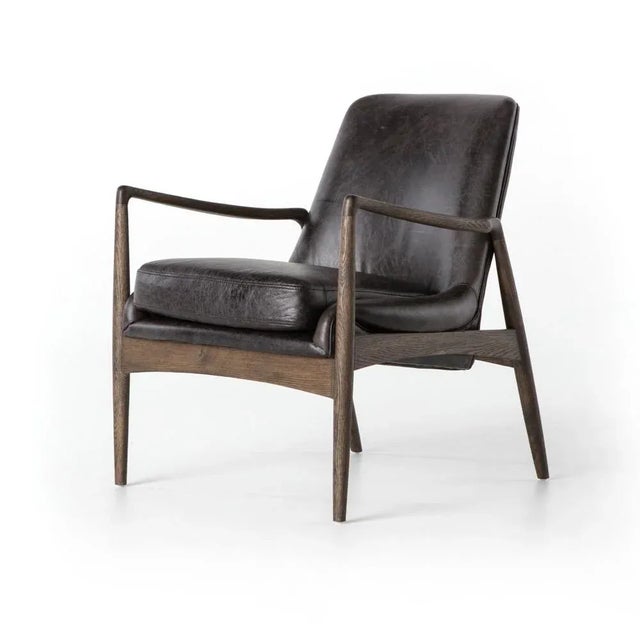 Four Hands Braden Chair, Durango Smoke Leather For Sale - Image 12 of 12