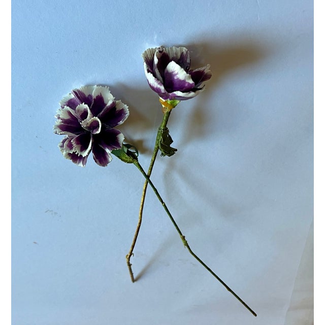 Ceramic Antique Early 20th Century French Tromp l'Oeil Bouquet of Faux Porcelain Flowers For Sale - Image 7 of 14