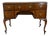 Antique Writing Desk with Leather Inlay and Cabriole Legs on Castor Wheels For Sale