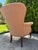 Red Vintage Hickory Chair Edwardian Club Chair in Mahogany With Brass Casters For Sale - Image 8 of 12