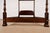 Wood Henredon Georgian Carved Mahogany Four-Poster Queen Size Canopy Bed For Sale - Image 7 of 9