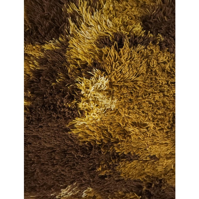 Mid-Century Modern Olive Green Rug in Wool, Germany, 1970s For Sale - Image 4 of 9