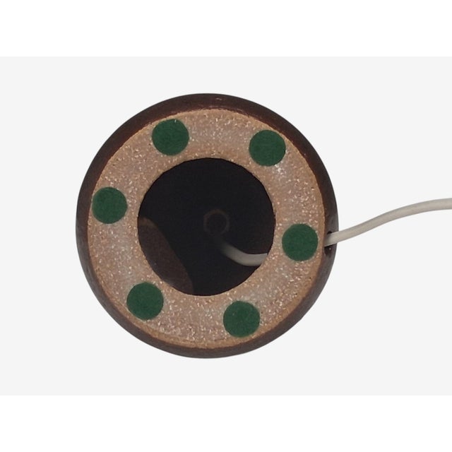 1960s Danish Modern, Small Table Lamp, Brown Glazed Stoneware For Sale - Image 10 of 10