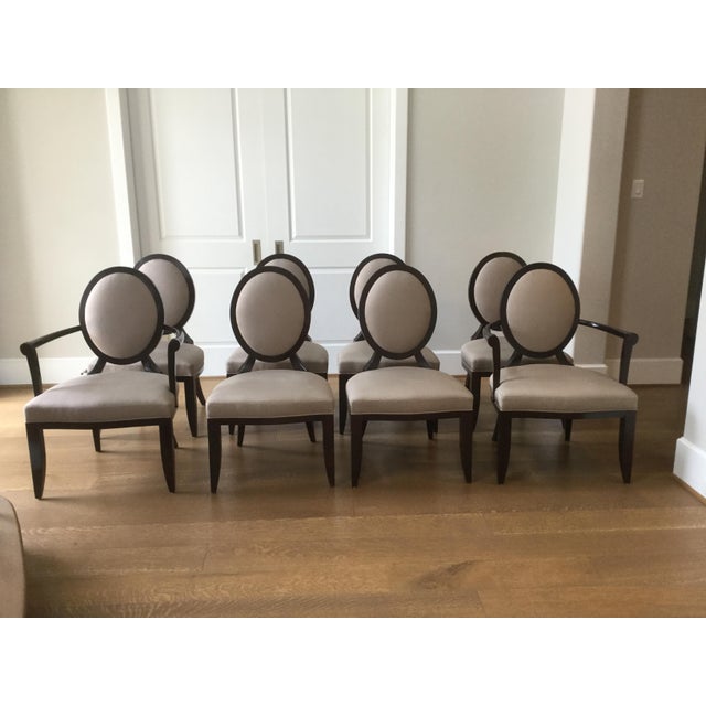 Barbara Barry Oval X Back Dining Chairs Set Of 8