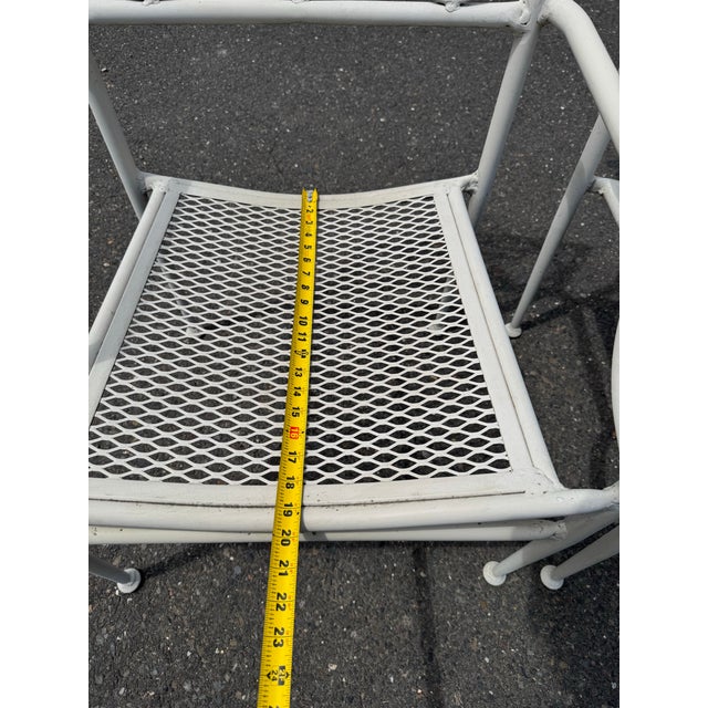 1970s Vintage Aluminum Garden Chair Set of 4 For Sale - Image 5 of 7