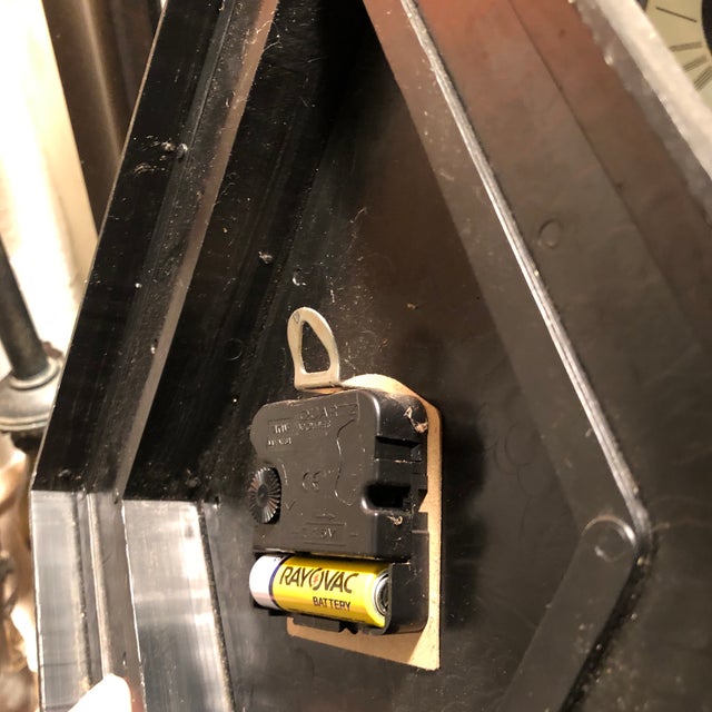 Black Mid Century Modern Diamond Shaped Waltham Wall Clock For Sale - Image 8 of 9