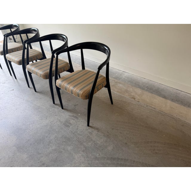 Set of four vintage Peabody chairs by Craft Associates, featuring a sculptural mid-century modern profile with sweeping...