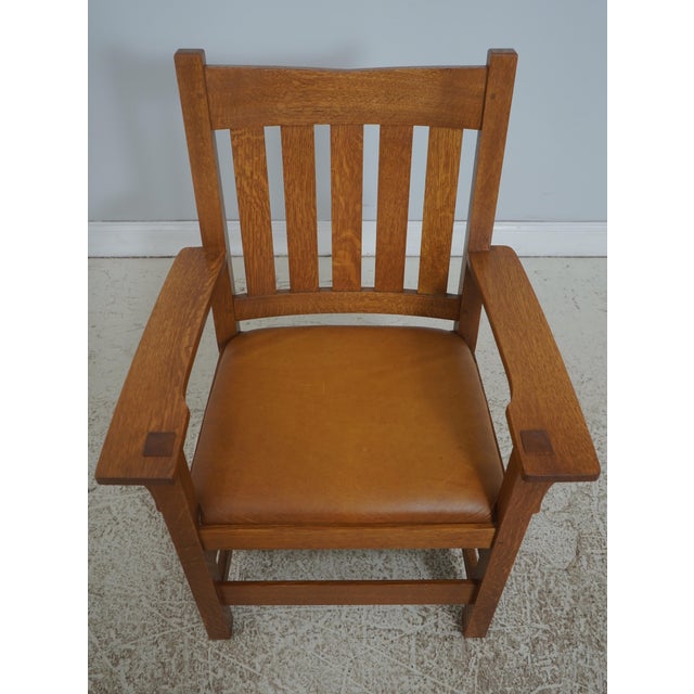 Age: Approx: 20 Years Old Details: Leather Seats High Quality Construction Arts And Crafts Style Gustav Stickley Design...