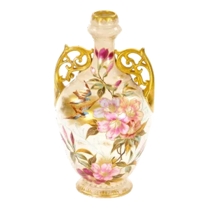 Antique Hand Painted / Gilt Decorated German Decorative Piece