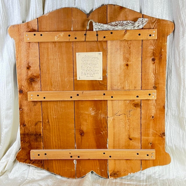 Wood Late 20th Century Signed Joan Pinkus Folk Art Panel, Hand-Painted Geese Scene, Large Wall Piece For Sale - Image 7 of 9