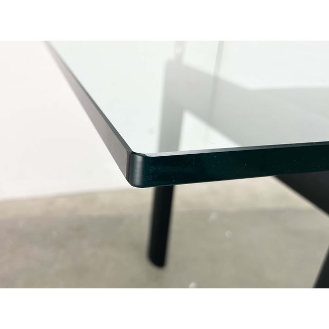 Italian Model LC6 Metal and Glass Dining or Office Table by Le Corbusier, Pierre Jeanneret, Charlotte Perriand for Cassina For Sale - Image 9 of 18