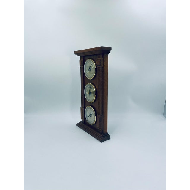 Brown Historic Analog Weather Station, West Germany, 1975 For Sale - Image 8 of 10