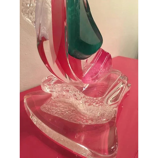 Vintage Hollywood Regency Monumental Lucite Abstract Sculpture For Sale - Image 4 of 12