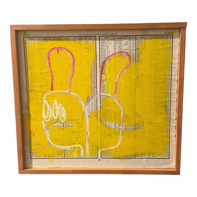 Mid-Century Modern Painting by Artist “C. Ward”, 8.25” X 9.50” For Sale