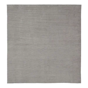 Large Modern Striped Designed Rug in Hand-Knotted With Wool in Creamy-Beige Tones