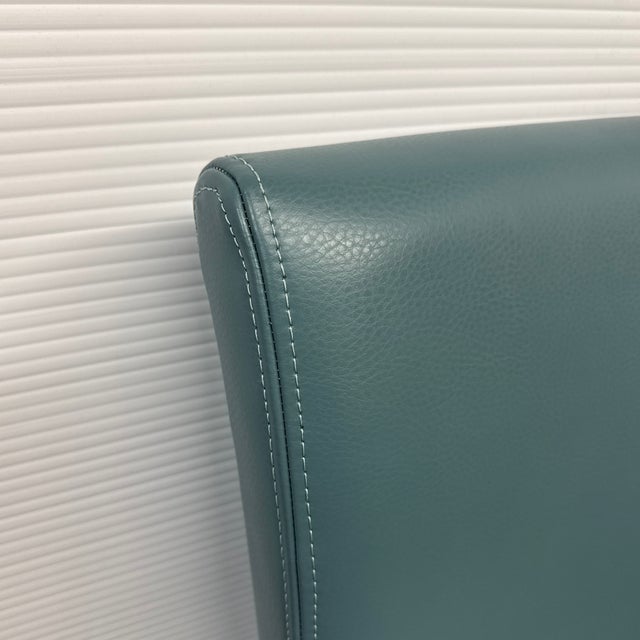 Crate & Barrel Lowe Leather Side Dining Chair, Pair For Sale In San Francisco - Image 6 of 12