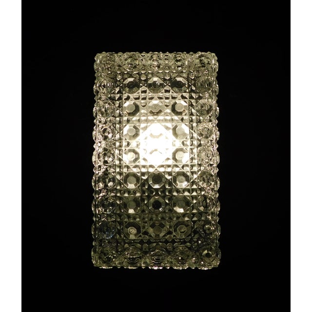 20th Century Rectangular Crystal Sconces, a Pair For Sale - Image 4 of 11