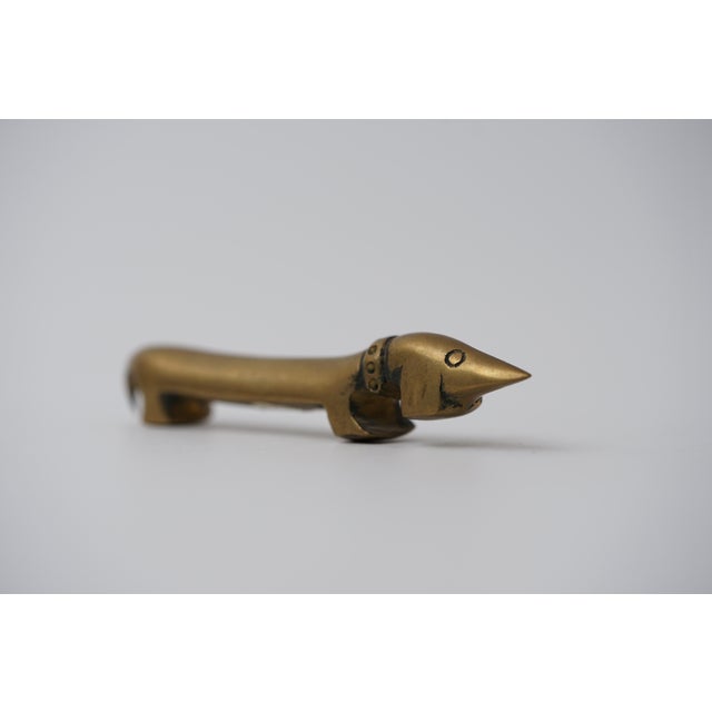 Mid-Century Modern Vintage Brass Bottle Opener in the Shape of a Dachshund by Walter Bosse for Herta Baller, 1950s For Sale - Image 3 of 11
