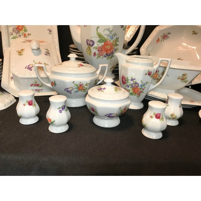Mid 19th Century Rosenthal Maria Floral Service for 8- 77 Pieces For Sale In Phoenix - Image 6 of 13