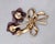 Metal Vintage 1950s Signed Napier Purple Glass & Faux-Pearls Floral Spray Brooch For Sale - Image 7 of 7