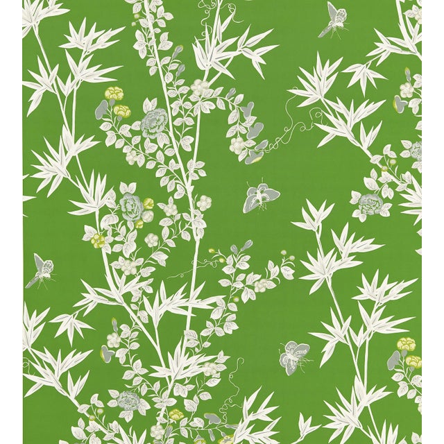 The House of Scalamandre Jardin De Chine Wallcovering, Jade For Sale