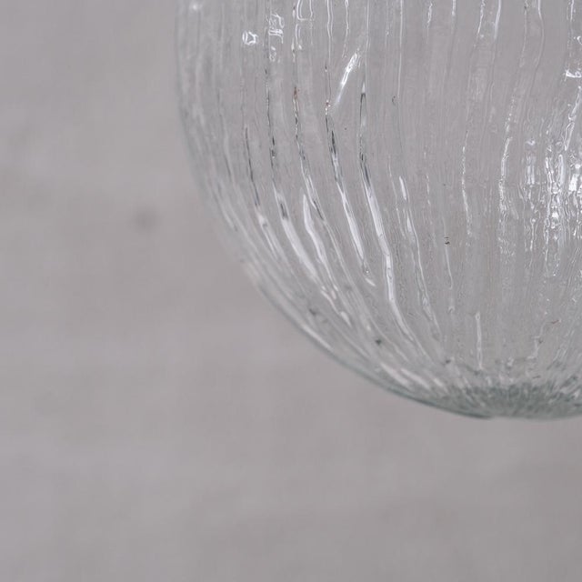 Mid-Century Italian Glass and Brass Pendant Light, 1970s For Sale - Image 6 of 8