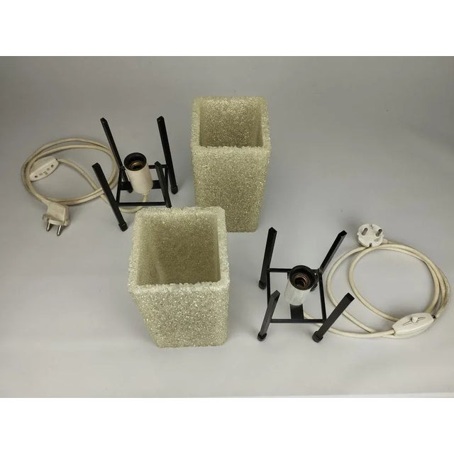 Mid-Century Cubic Table Lamps with Acrylic Shades, 1960s, Set of 2 For Sale - Image 10 of 12