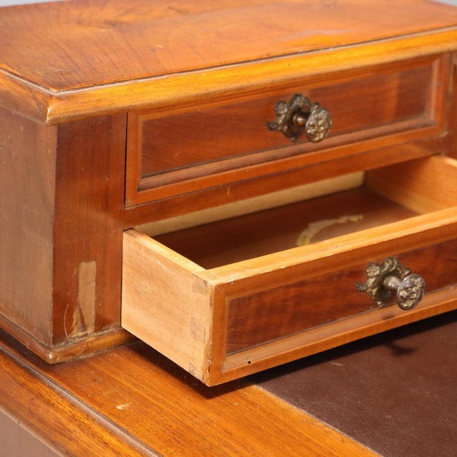 Umbertina Walnut Desk, Italy, Late 19th Century For Sale - Image 4 of 11