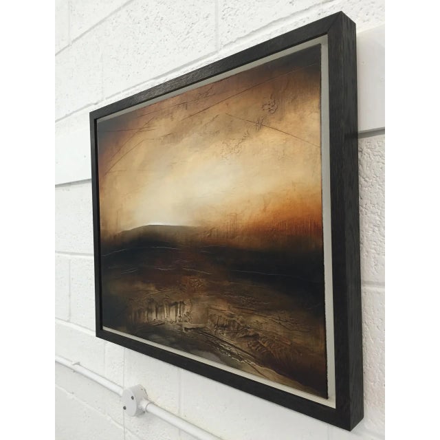 2010s Paul Denham, Atmospheric Abstract Landscape Painting of British Moorland with Earthy Tones, 2011 For Sale - Image 5 of 7