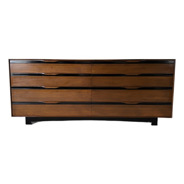 1960s Mid-Century Modern John Stuart Eight-Drawer LowBoy Dresser For Sale